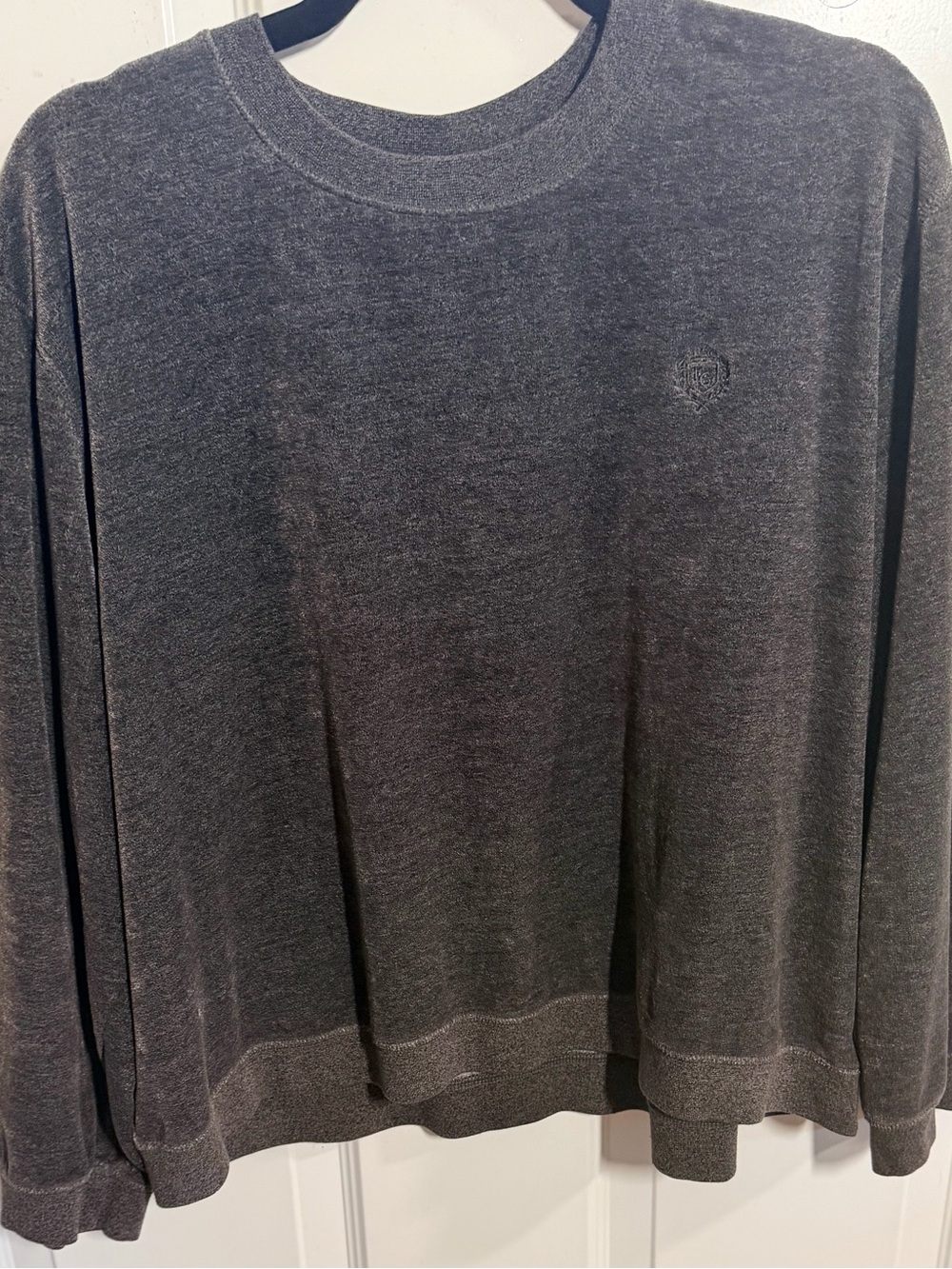 Liz Claiborne Dark Charcoal Gray Crewneck Sweatshirt